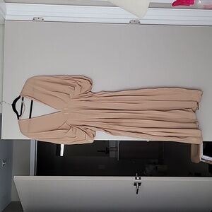 Studio TIA tan maxi dress - kaftan size S-M boho